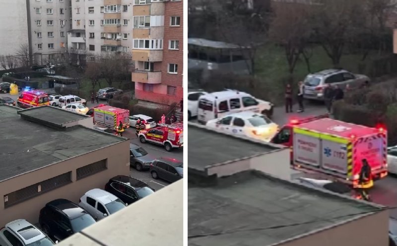 Carambol cu șapte mașini în Cluj-Napoca. Un bărbat a fost transportat de urgență la spital