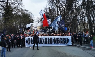 Pregătire pentru Derby. Fanii Universității se "încălzesc" pentru meciul cu CFR în centrul orașului