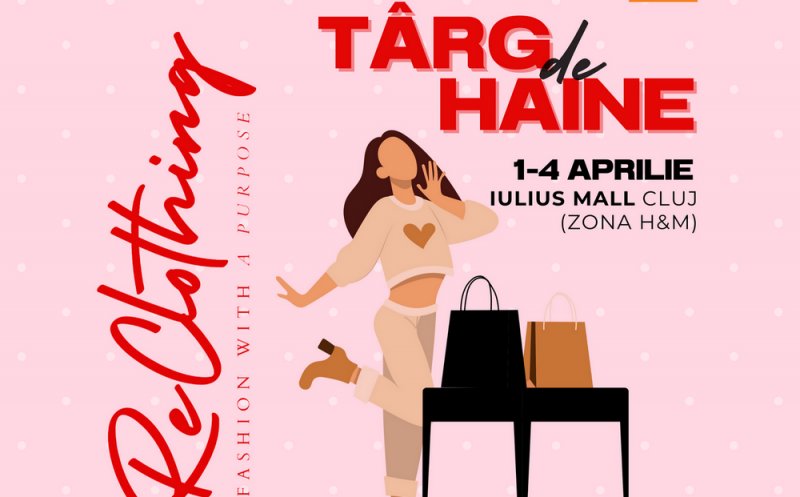 ReClothing, târgul caritabil de haine preloved și fapte bune, a început în Iulius Mall Cluj