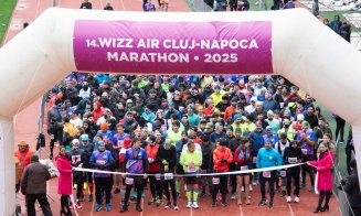 Mii de oameni au alergat la -1 grad la Maratonul Internațional de la Cluj-Napoca