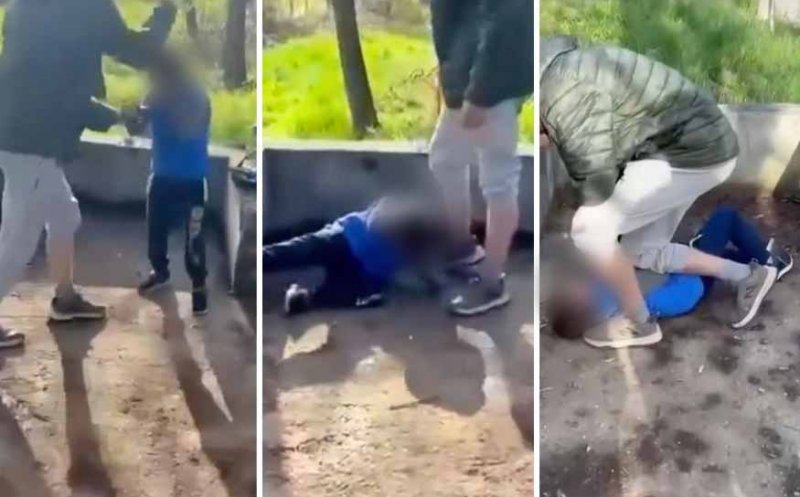 Copil umilit şi bătut cu pumnii și picioarele de un adolescent / Alţii, i-au făcut galerie agresorului şi au filmat peste 10 minute grozăvia