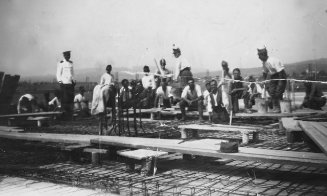 Construcția clădirii aeroportului din Someșeni, anii '30