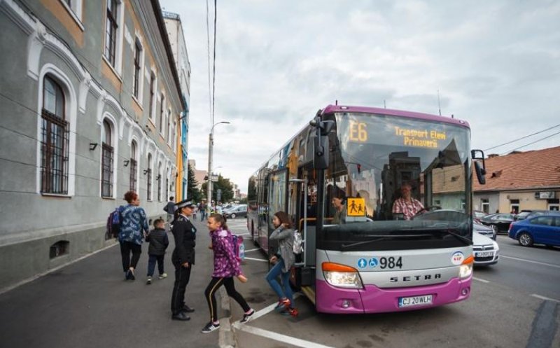Autobuze dotate cu polițist local, în Cluj-Napoca. Circulă pe cele 15 rute speciale pentru elevi