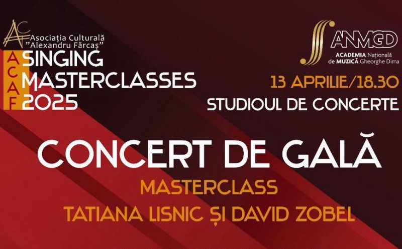 Concert de Gală ACAF Singing Masterclasses la Academia Națională de Muzică „Gheorghe Dima” din Cluj. Intrare liberă