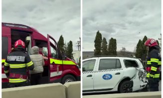 Accident între trei mașini, pe o stradă din Florești. Trafic aglomerat