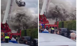 Două victime transportate la spital cu arsuri pe față și mâini, în urma incendiului izbucnit lângă Aeroportul Cluj