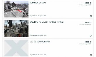 Afaceri cu morminte în Cluj-Napoca: ”Vând loc de veci 5000 € negociabil” / Legea spune că nu poţi fi proprietar în cimitir