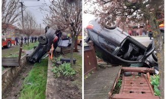 Accident GRAV în Cluj: Patru victime, printre care un tânăr încarcerat. Elicopterul SMURD a intervenit