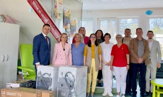 Donații din partea Prefecturii Cluj pentru Institutul Oncologic. Mâncare, mașini de spălat și televizoare pentru spital