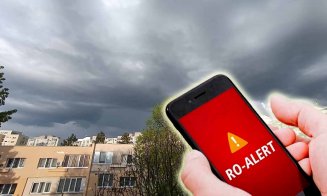 Mesaj RO-ALERT: Cod portocaliu de vreme rea în 12 localități din județul Cluj