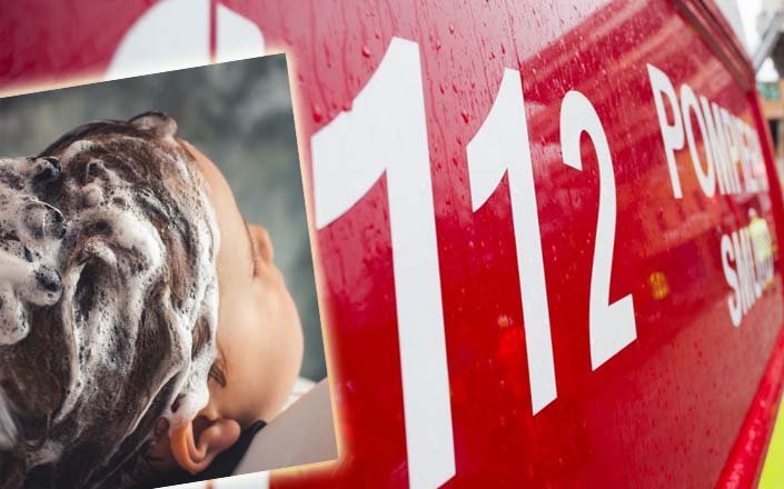Fetiță de 11 ani, în stare GRAVĂ. A leșinat în baie după ce ar fi fost spălată pe cap cu o soluție toxică