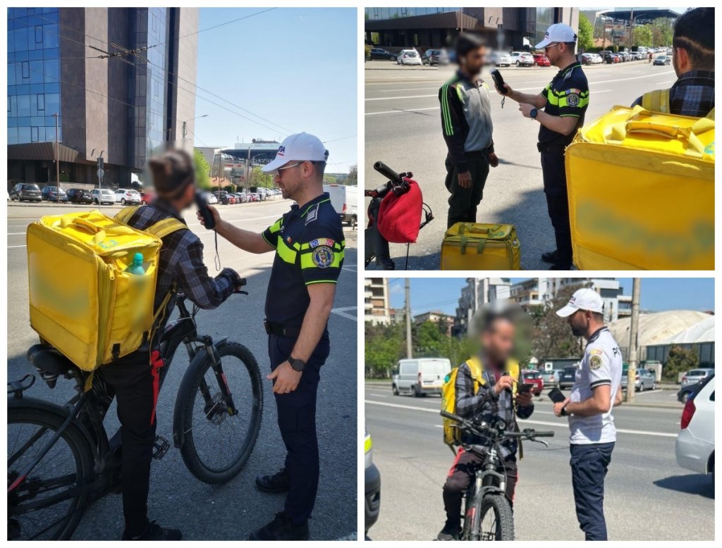 Pietoni și bicicliști, în vizorul poliției: Amenzi pe bandă rulantă în Cluj