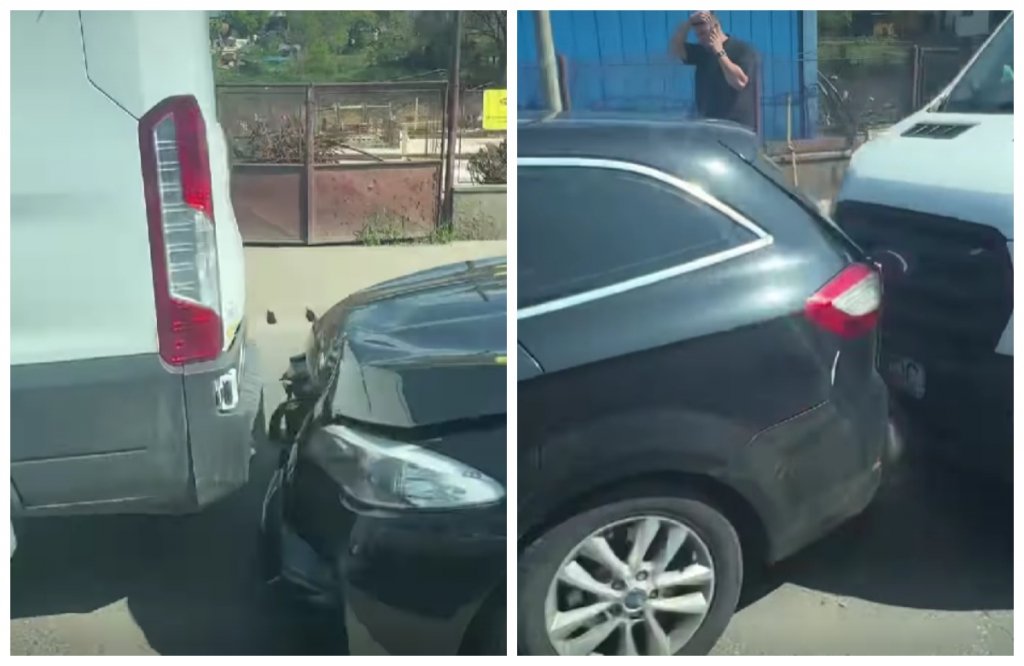 Accident între două mașini și o autoutilitară, în Cluj-Napoca. Trafic îngreunat
