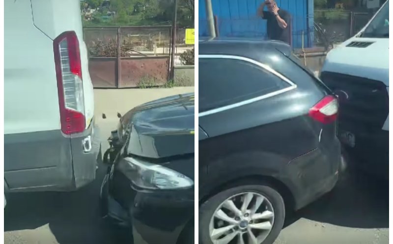 Accident între două mașini și o autoutilitară, în Cluj-Napoca. Trafic îngreunat