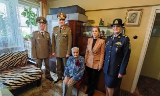 Doi veterani de război, trecuți de 100 de ani, sărbătoriți la Cluj: "Vă mulțumim pentru tot ceea ce ați făcut pentru națiunea română!"
