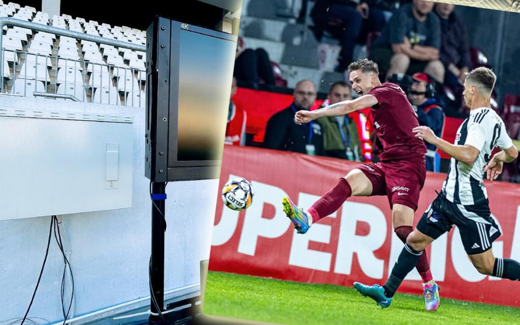 VAR întrerupt la CFR – U Cluj. Cine a rupt cablul de fibră optică / Derby oprit de 2 ori
