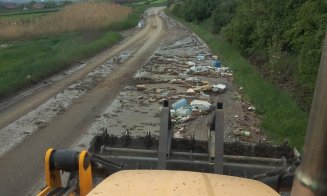Viitură pe un drum județean din Cluj. S-a Intervenit de urgență