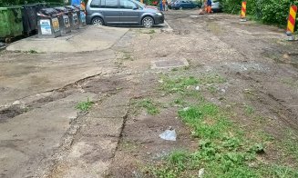 Vine ASFALTUL! Locatarii unui bloc din Cluj nu mai trebuie să pună, mână de la mână, bani pentru a umple gropile din faţa blocului