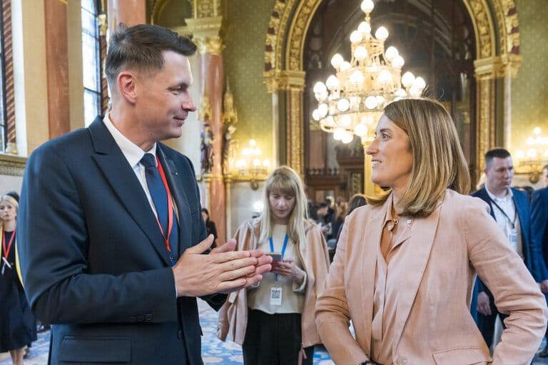Mircea Abrudean, întâlnire cu președinta Parlamentului European: „Am reiterat că suntem parte din marea familie europeană”