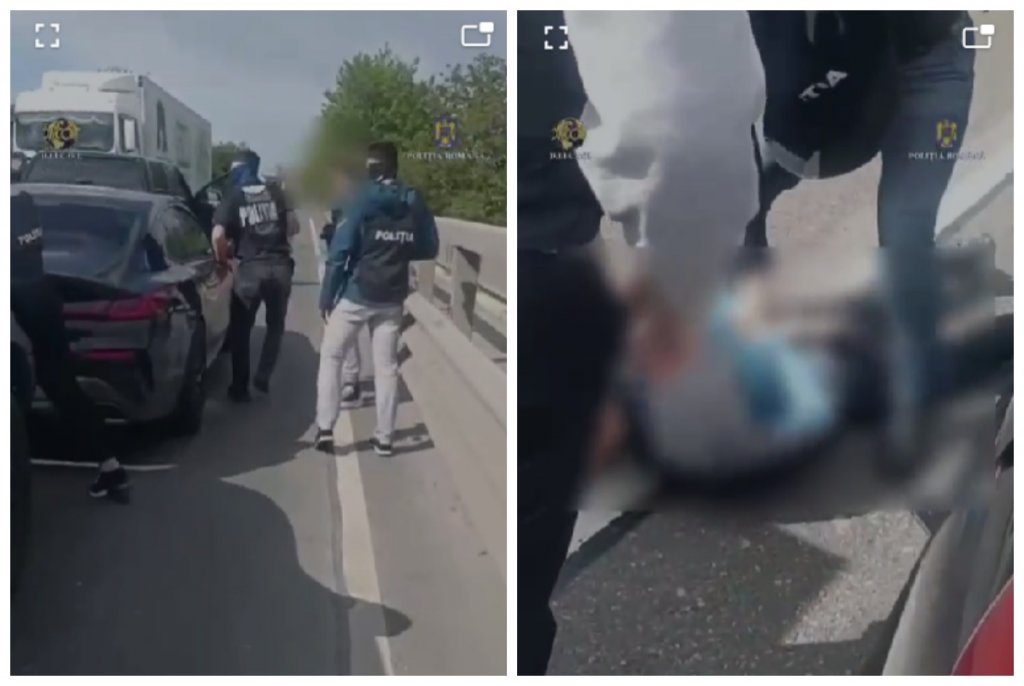 Intervenție în forță: Traficant periculos de droguri, scos din mașină și capturat de mascați la Cluj