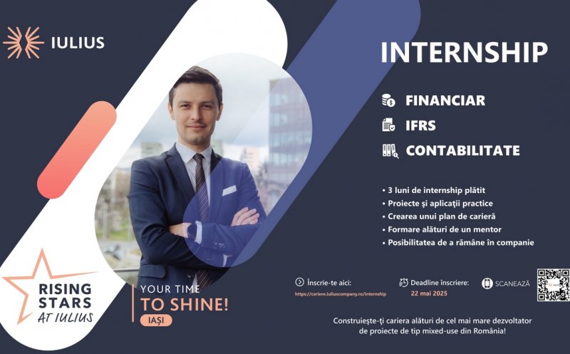 Construiește-ți cariera alături de profesioniști! Aplică la programul de internship „Rising Stars at IULIUS"