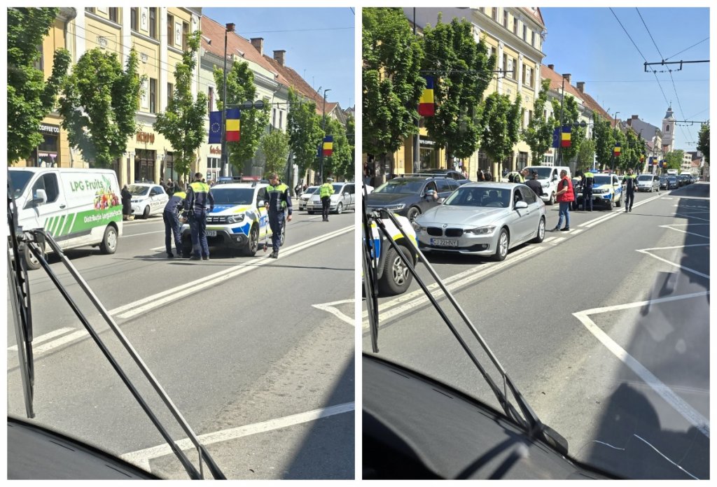 Accident în centrul Clujului: Pieton beat criță, lovit de mașină în timp ce traversa neregulamentar