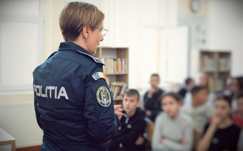Acțiuni de prevenție ale polițiștilor clujeni în școlile din județ. Despre ce le-au vorbit elevilor