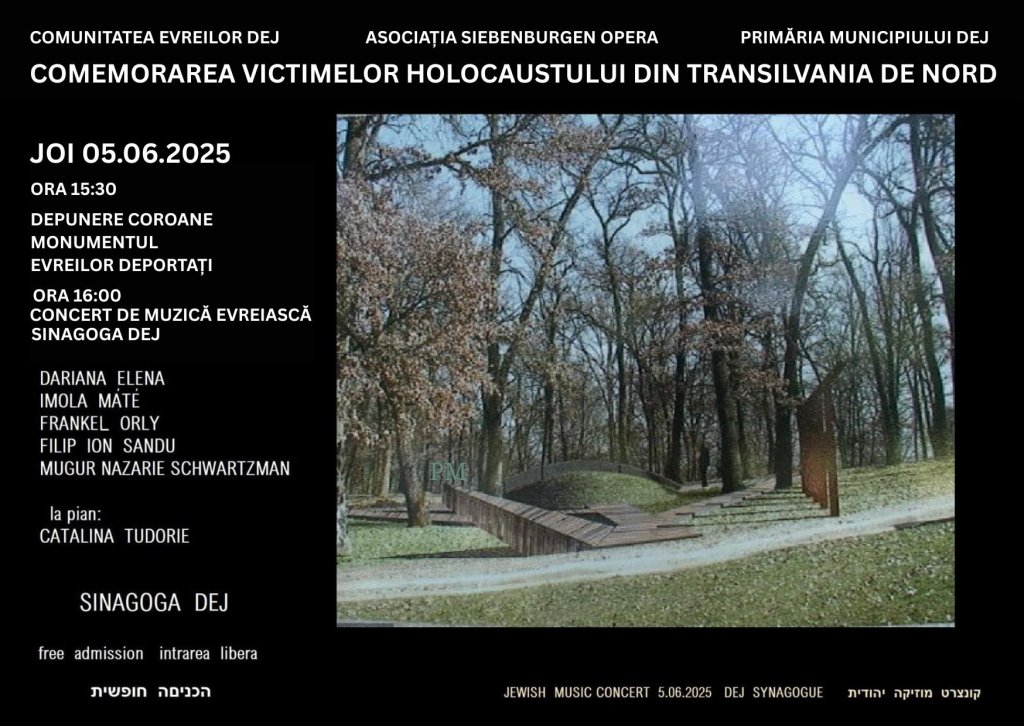 Victimele Holocaustului din Nordul Transilvaniei vor fi comemorate la Dej