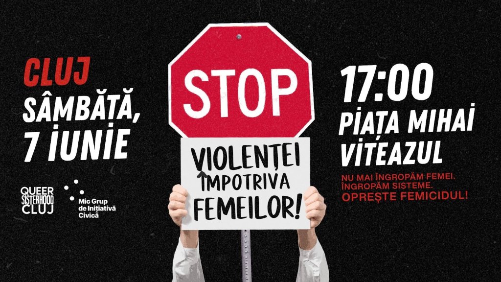 Protest la Cluj:  „Nu mai îngropăm femei. Îngropăm sisteme”