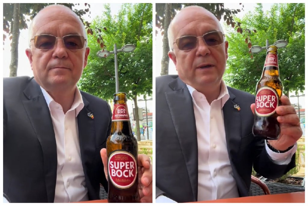 Primarul Emil Boc, la terasă cu o „Super Bock” în mână: „Sănătate la toată lumea!”