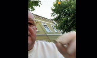 Primarul Boc, la strâns mucurile de țigară aruncate la rădăcina copacilor. Promite amenzi de 1.000 de lei