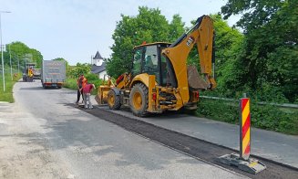 Reparații pe un drum județean din zona metropolitană a Clujului. Ce lucrări se fac
