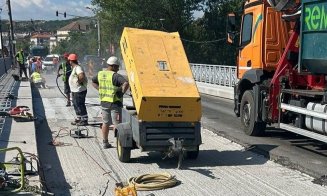 Cum merg lucrările la podurile din Dej / Se recomandă utilizarea rutelor ocolitoare