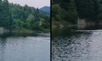 Moș Martin, frate cu David Popovici :) A traversat lacul înot, mai ceva ca un olimpic