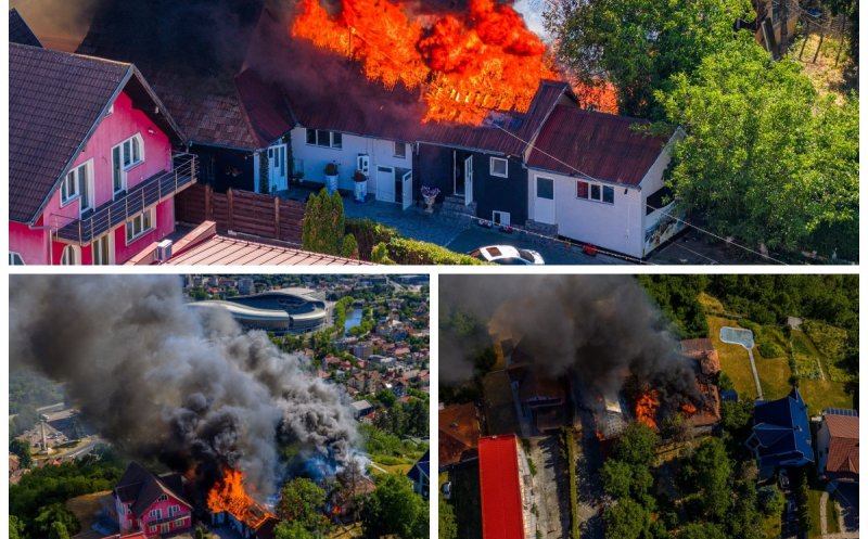 Bilanțul incendiului devastator din Cluj-Napoca: zeci de pompieri mobilizați, două locuințe distruse și un restaurant grav afectat. Ce spun polițiștii