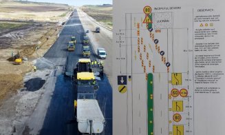 Atenție, șoferi! Restricții de circulație pe A3 între Turda și Gilău, din cauza lucrărilor la drumul expres