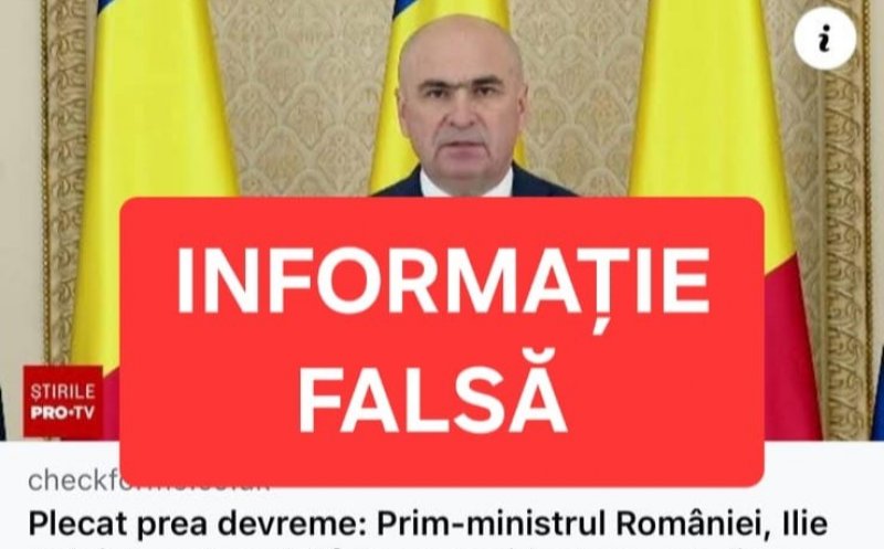 Alertă de dezinformare: Informațiile despre moartea lui Ilie Bolojan sunt FALSE. MAI avertizează