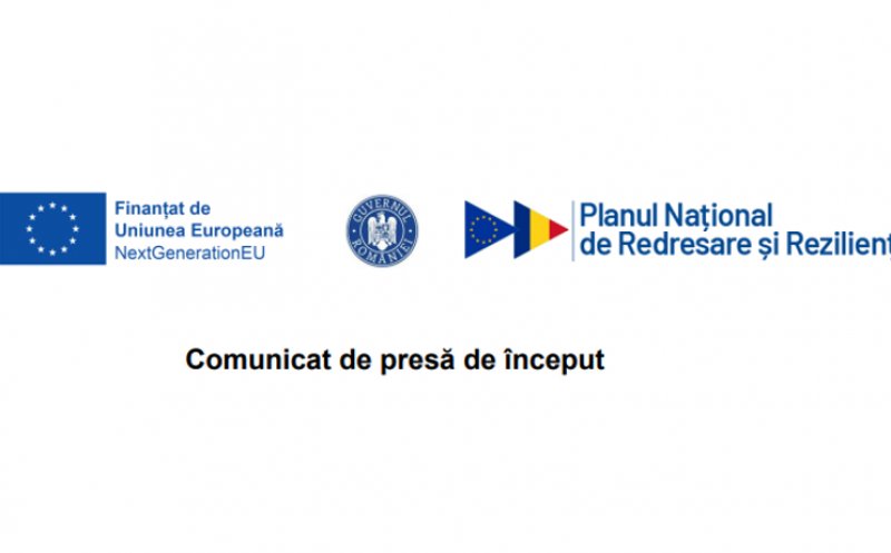 Comunicat de presă de început - "PNRR: Fonduri pentru România modernă și reformată - Sprijin pentru SC GOODWILL ENERGY SRL în adoptarea tehnologiilor digitale”