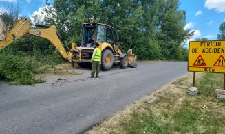 Reparații pe drumul județean care duce la Cheile TUrzii