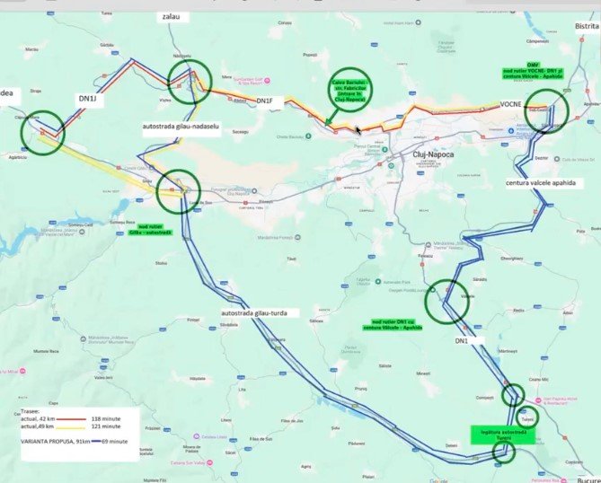 Drumul Expres de la Tureni scoate 1.800 de mașini grele din Cluj-Napoca. Pe ce străzi vor avea INTERZIS
