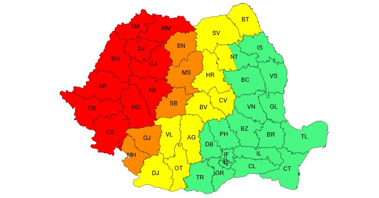 Vremea a luat-o razna! Clujul, sub COD ROȘU de furtuni și COD GALBEN de caniculă