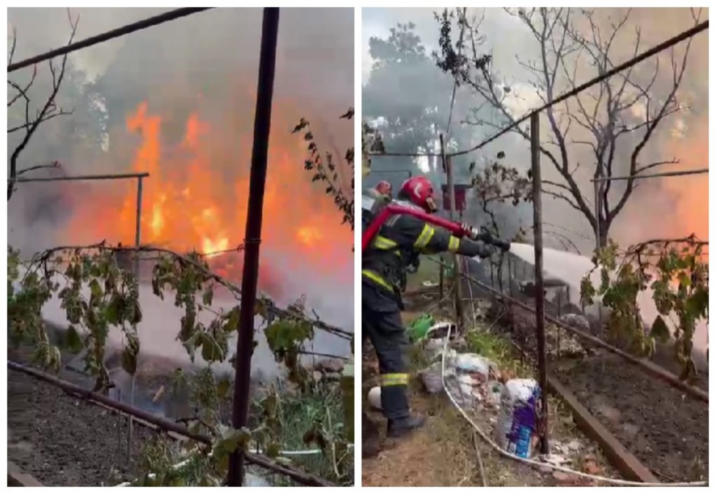 Incendiu pe o stradă din Cluj-Napoca. Pompierii au intervenit de urgență