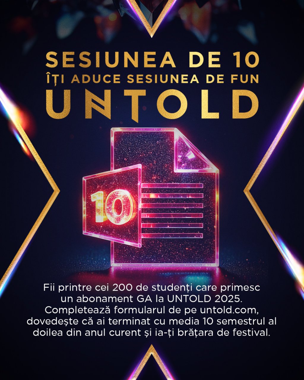 „Student de 10” îi răsplătește pe studenții cu rezultate excepționale cu acces gratuit la UNTOLD