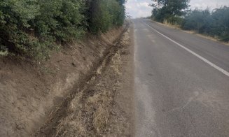 Lucrări de întreținere pe un nou drum județean care facilitează accesul spre Cluj-Napoca