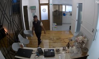 Hoț filmat în flagrant într-un cabinet stomatologic din centrul Clujului. Ce spun polițiștii