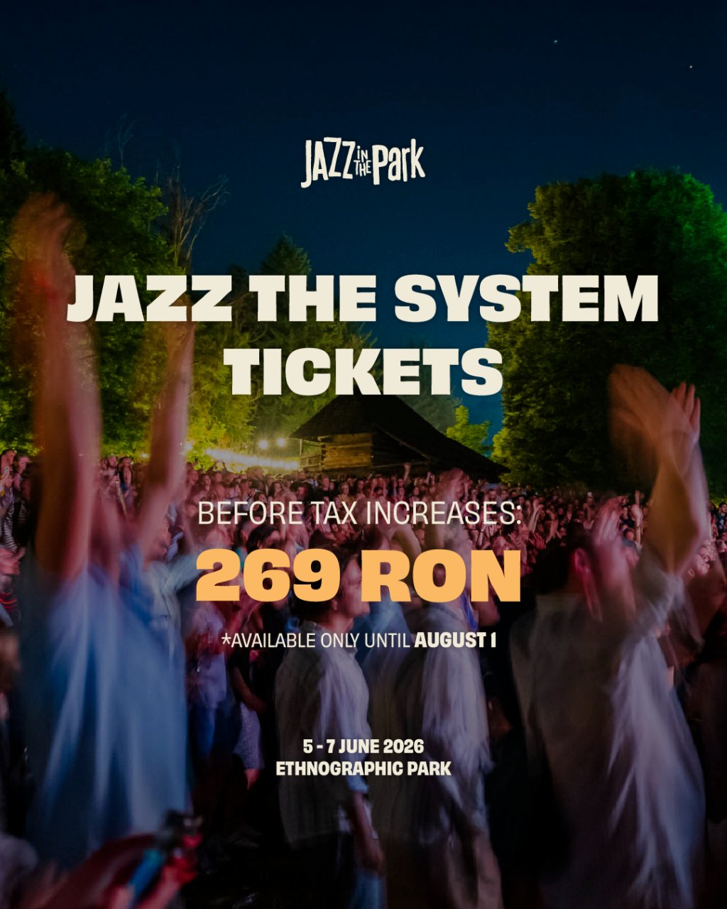 Jazz in the Park 2026: ultima tranșă de bilete la preț redus, înainte de creșterea TVA!