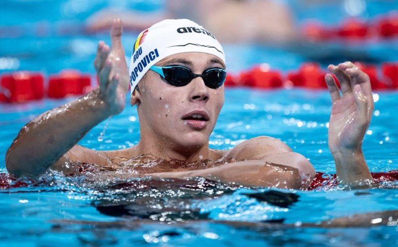 David Popovici, din nou campion mondial. A câștigat proba de 200 de metri liber la Singapore