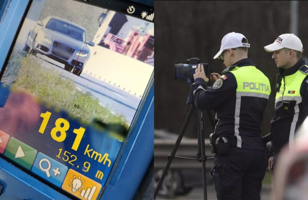 Tânăr de 20 de ani, prins cu 181 km/h pe un drum din Cluj. ADIO permis, dar să vezi ce amendă are de plătit!