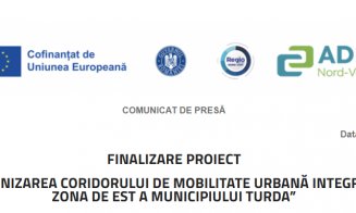 Finalizare proiect ”Modernizarea coridorului de mobilitate urbană integrată în zona de est a municipiului Turda”