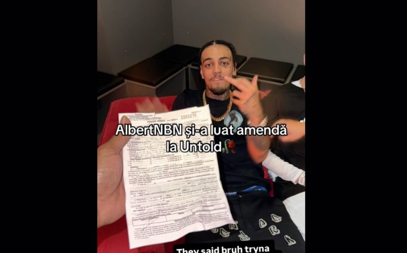 Trapperul Albert NBN, amendat după concertul de la UNTOLD pentru limbaj vulgar. E plin de minori la scena respectivă